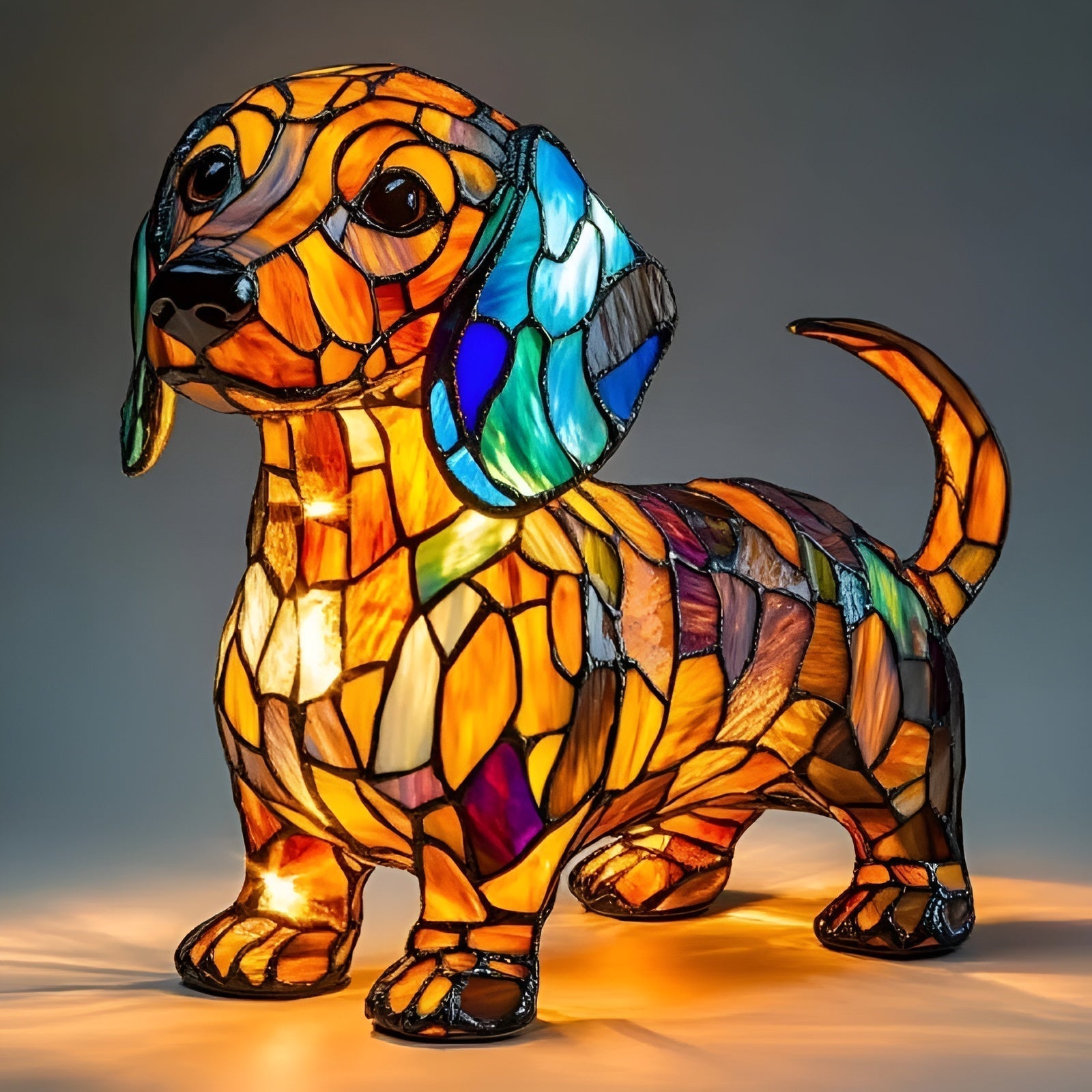 Leo | Magisk lampe i farget glass