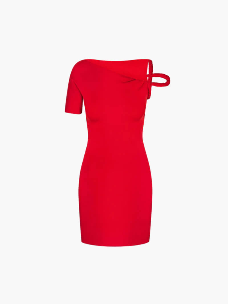 Reveré™ | Tettsittende Mini Kjole med Drapering