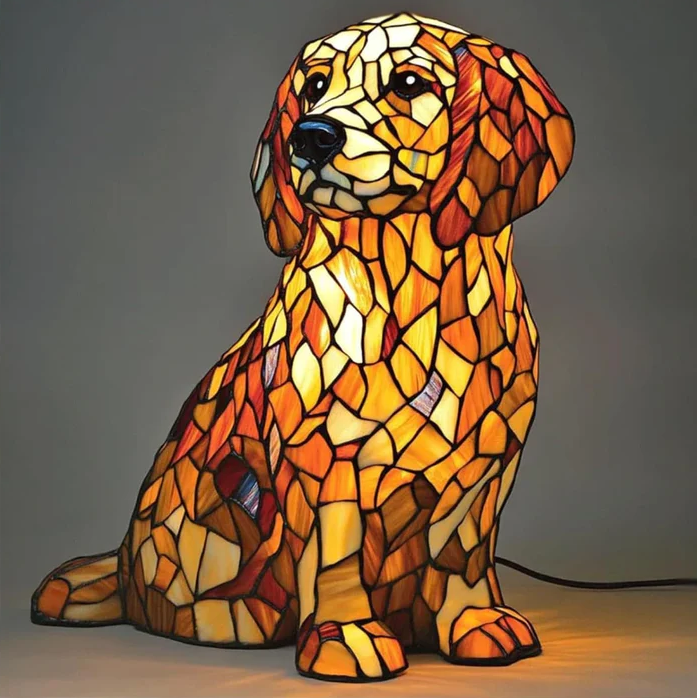 Bamse | Magisk lampe i farget glass