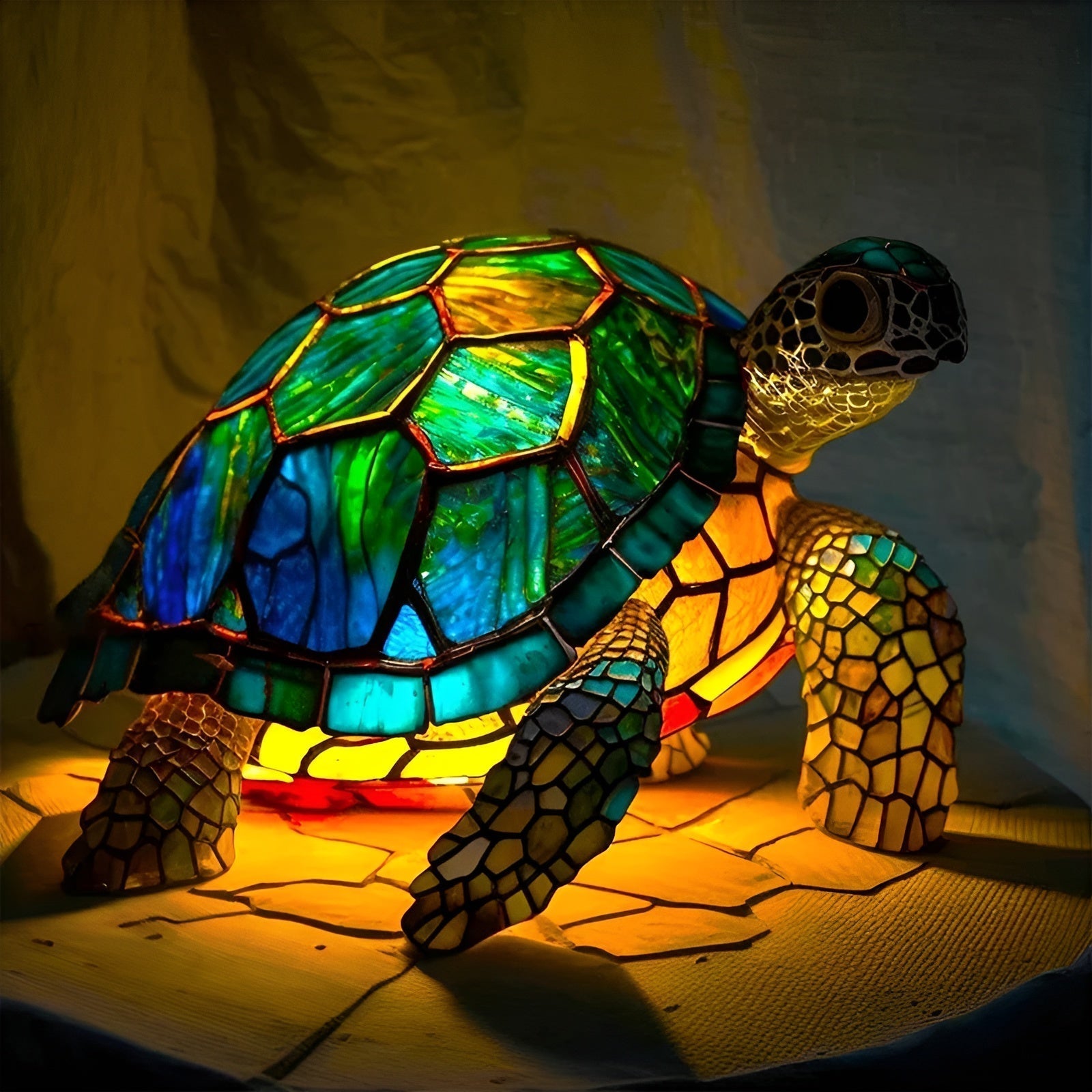 Buddy | Magisk lampe i farget glass