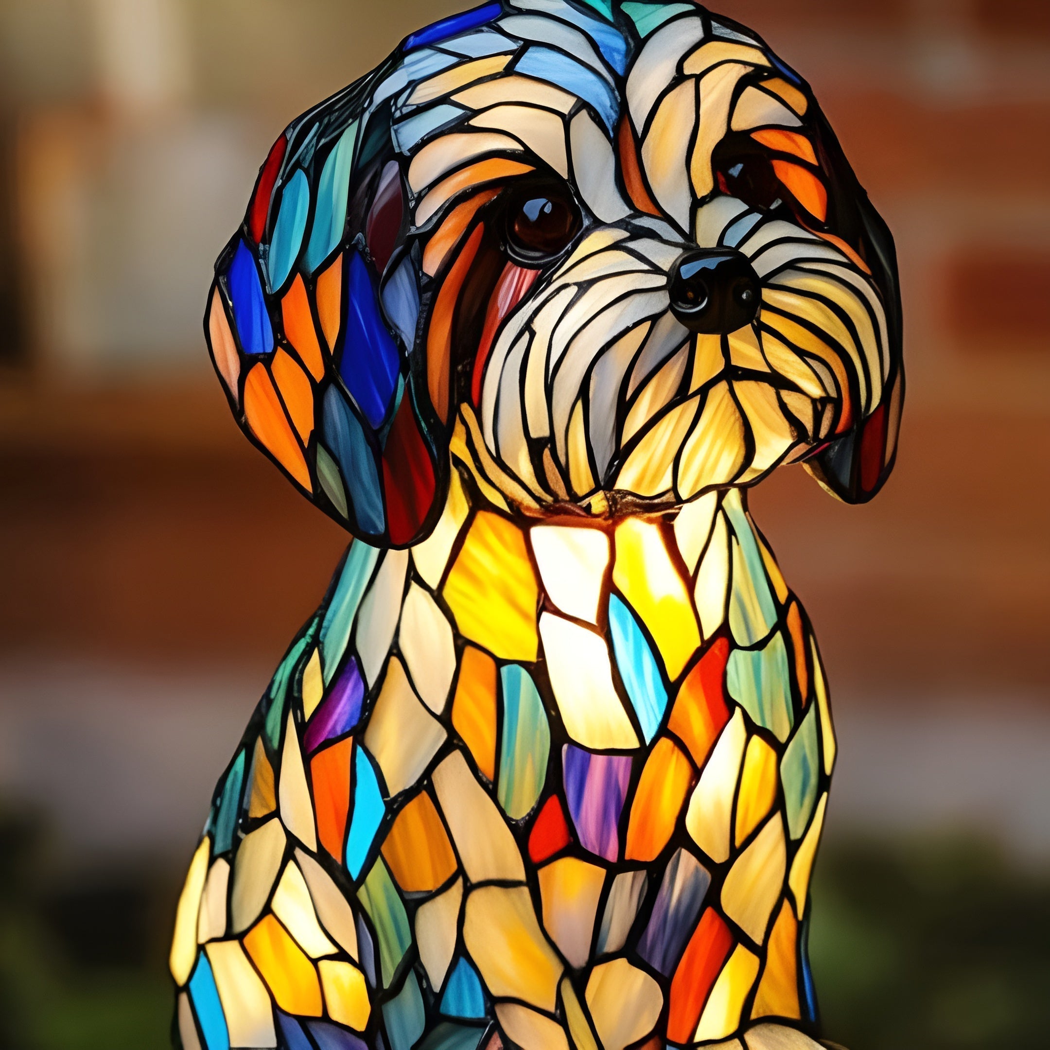 Odin | Magisk lampe i farget glass (
