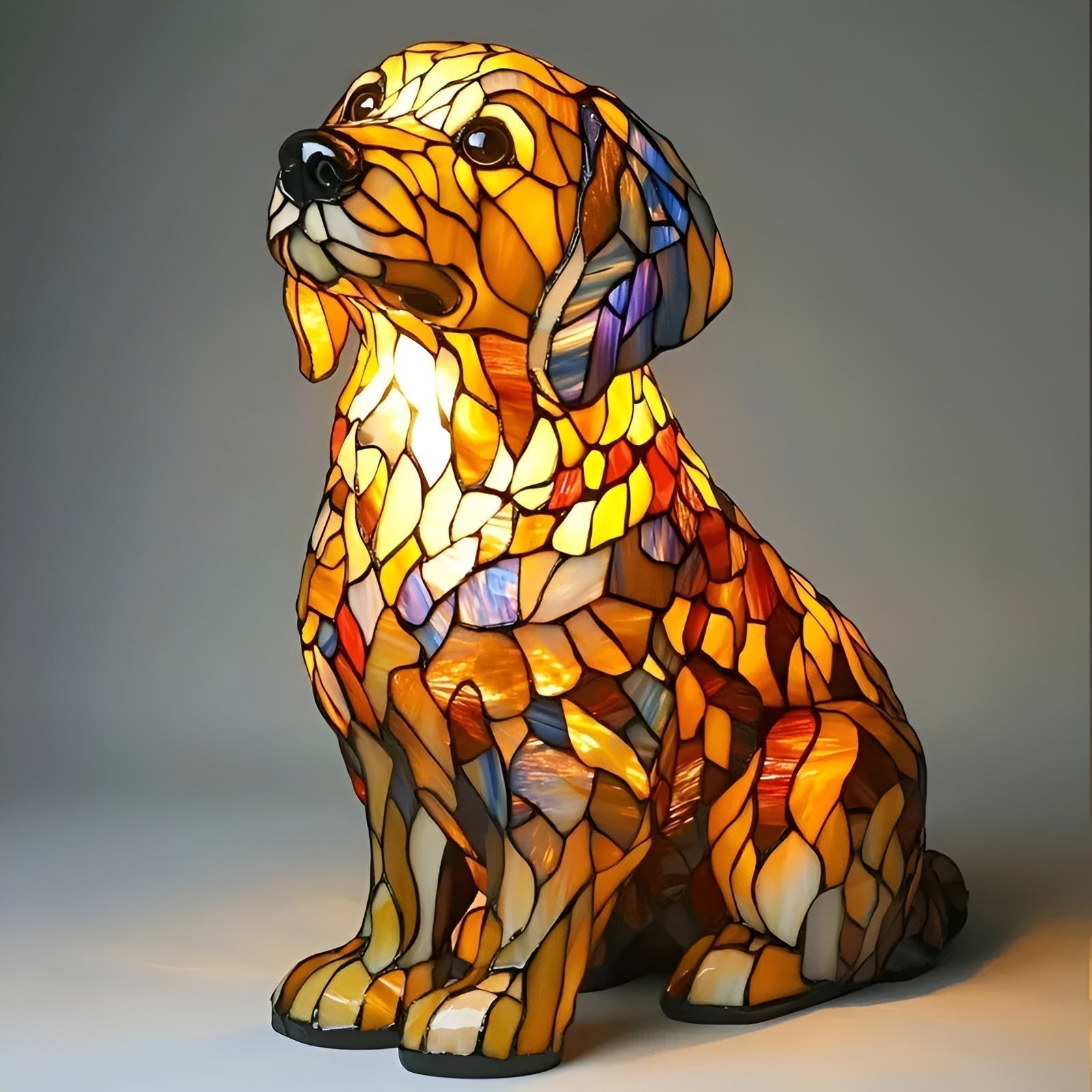 Bamse | Magisk lampe i farget glass