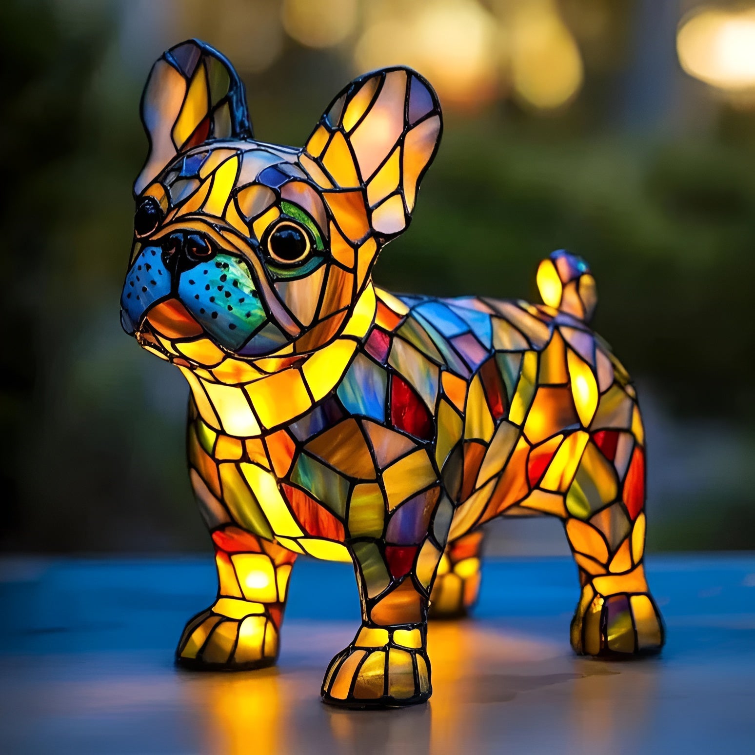 Storm | Magisk lampe i farget glass