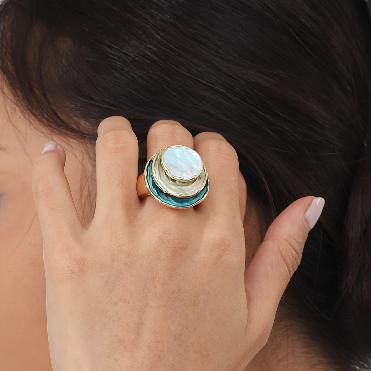 Revere | Nara – Boho-ring med trippelt lag emalje