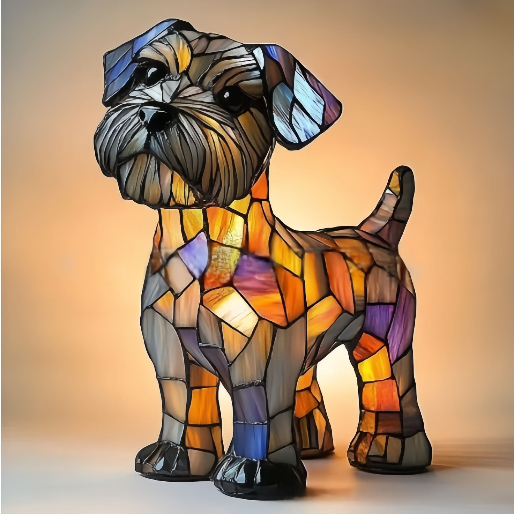 Rocky | Magisk lampe i farget glass