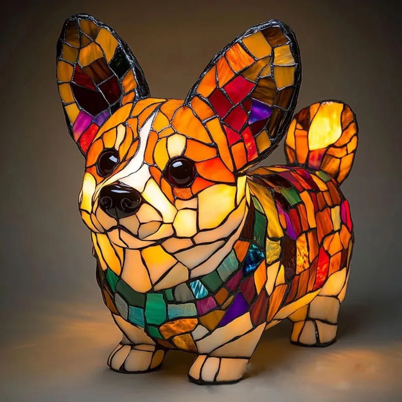 Loke | Magisk lampe i farget glass