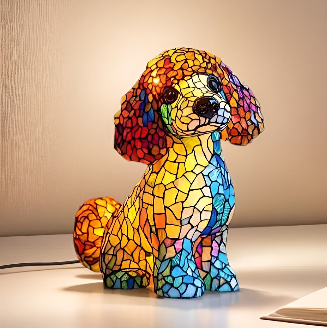 Tyson | Magisk lampe i farget glass