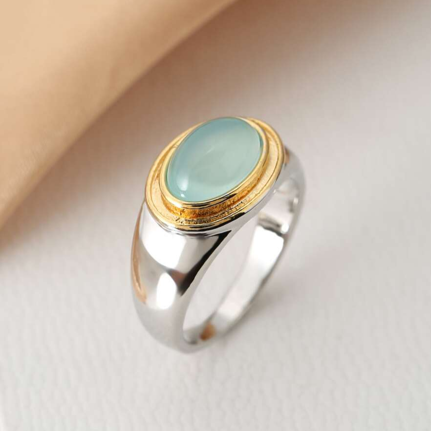 Revere | Gabi – Vintage-ring med grønn månestein