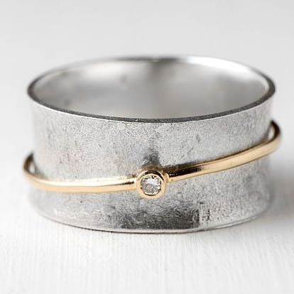Revere | Brillo – Vintage gullring med zirkonia