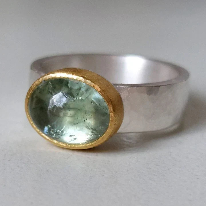 Revere | Arianna – Vintage Grønn Ring Laget for Hånd